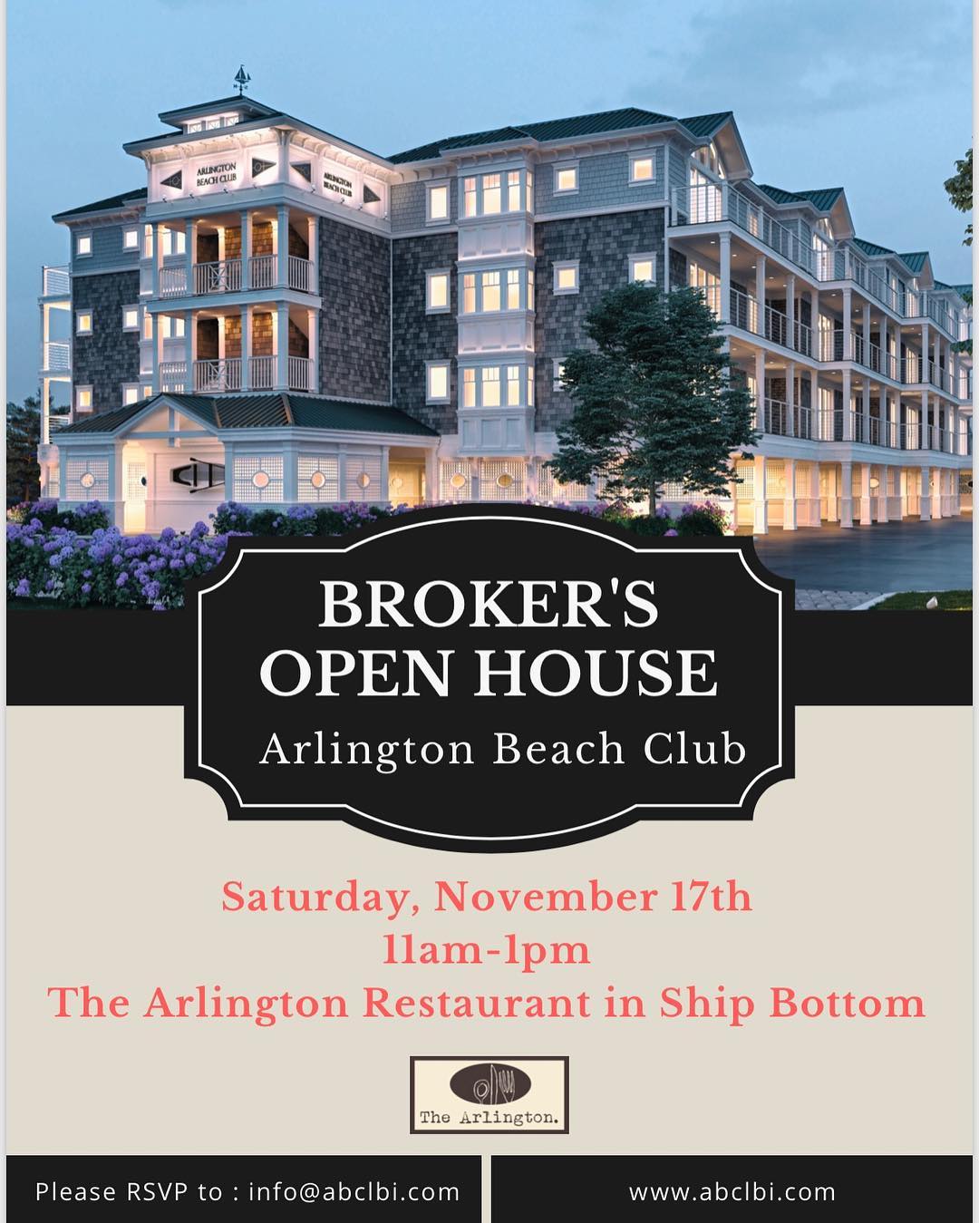 Broker’s Open House 
 in Ship Bottom
Saturday 11/17 11-1pm
Come meet the develop...