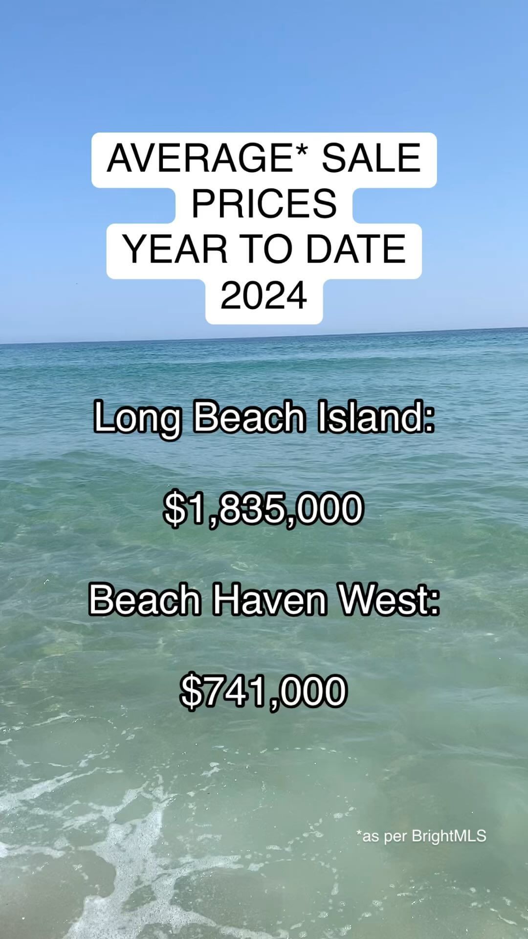 Take a look at the average sale prices so far in 2024 on Long Beach Island and t...
